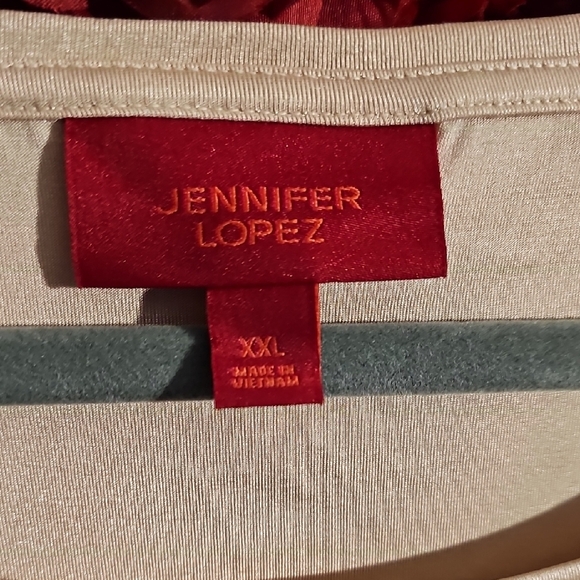 Jennifer Lopez NWT Pale Pink Women's Polyester W Ruched Sleeves Top Size XXL - Picture 2 of 7